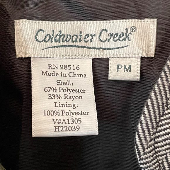 Coldwater Creek Jacket Blazer Womens PM Mandarin Collar Floral Lined Long Sleeve - Picture 8 of 11